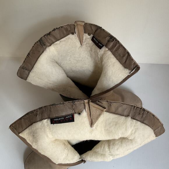 Roberto Santi Active TEX Leather Mid-Calf Boots – Beige EU 38 (US 7.5) - Picture 9 of 9